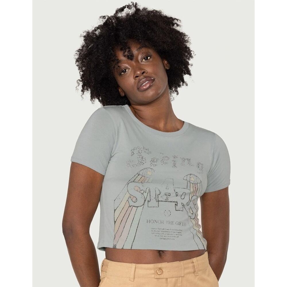 NWT REVOLVE Honor the Gift WOMEN CROPPED SEEING STARS TEE SHIRT